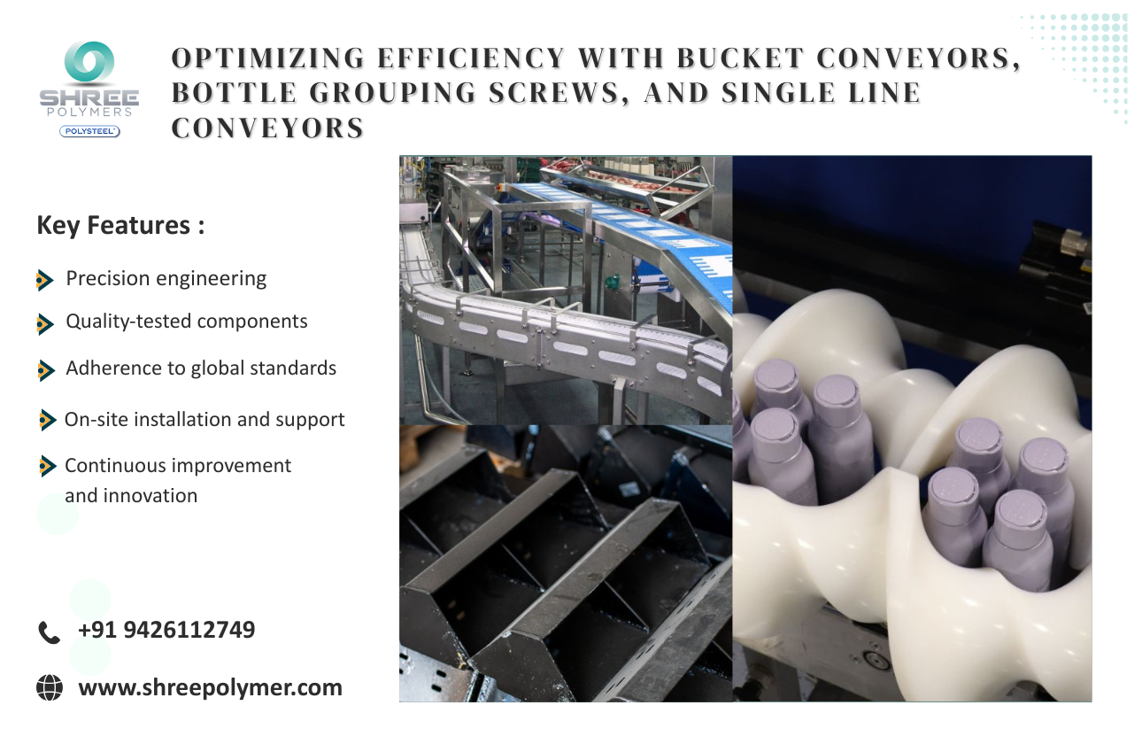 Optimizing Efficiency with Bucket Conveyors, Bottle Grouping Screws, and Single Line Conveyors
